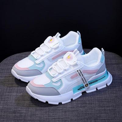 Весенне-летние модные женские кроссовки, модная повседневная обувь с вышивкой ромашки, дышащие кроссовки для бега, теннисные туфли