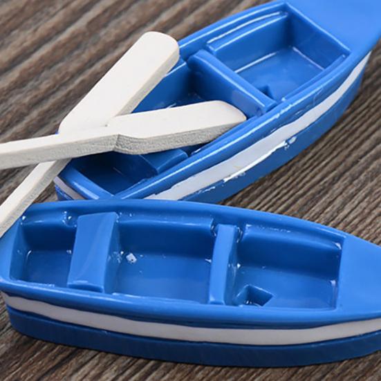 1 шт. лодка + 2 шт. весло миниатюрная имитация модели кукольного домика искусство бонсай садовый декор