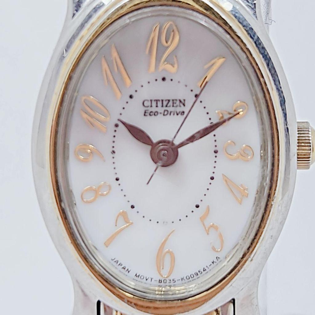 Б/у Citizen Eco Drive Круглые Солнечные Часы Рабочие Комбинированный Цвет