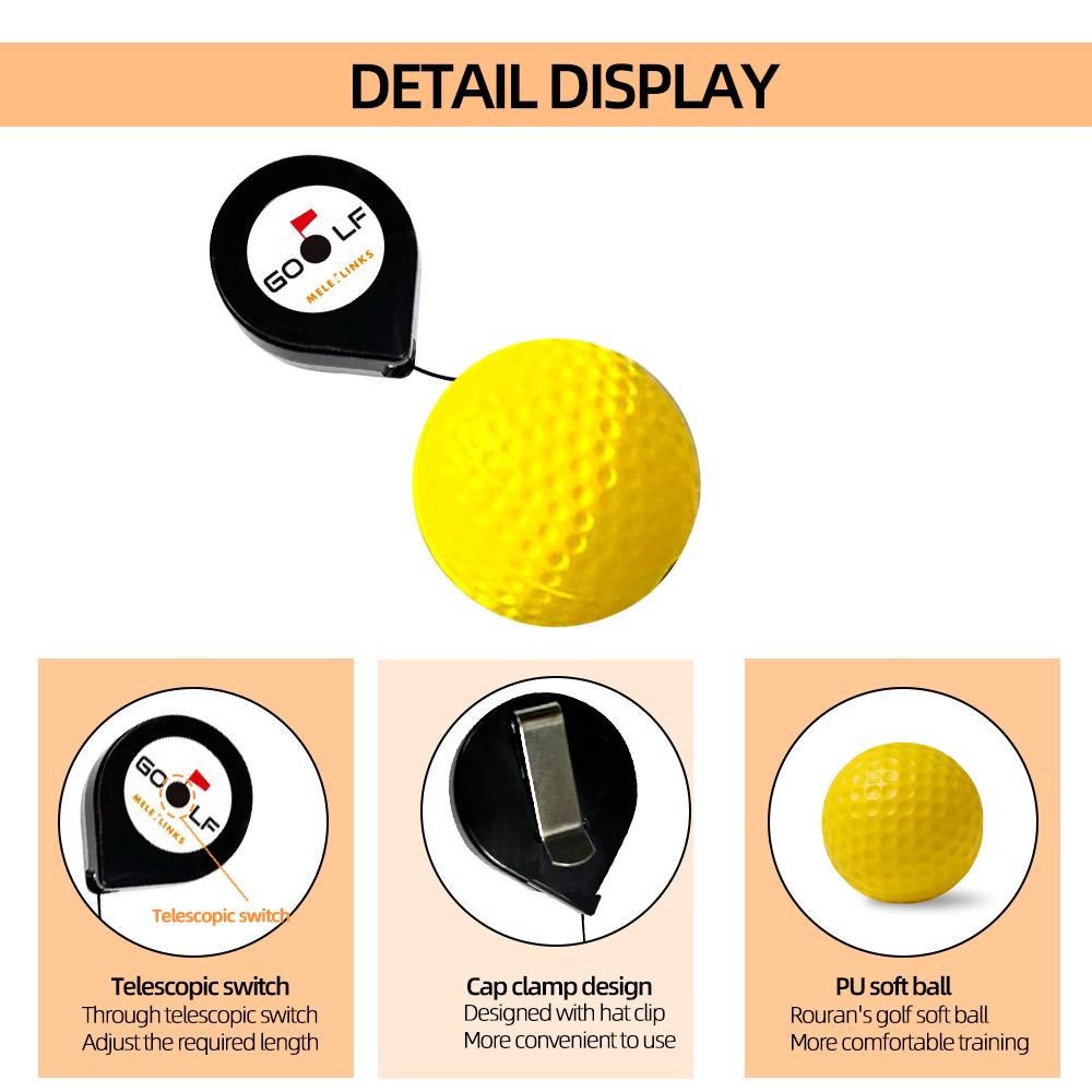 Golf Head Stability Training Tool Portable Retractable Head Posture Correction Practice Golf Training Accessories Drop Shipping 5