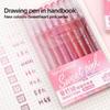 Kawaii Morandi Gray Gel Pen Set Multi Color Diary Pen Handbook Pen Marker Liner Ballpoint Penor Writing Student Office Supplies