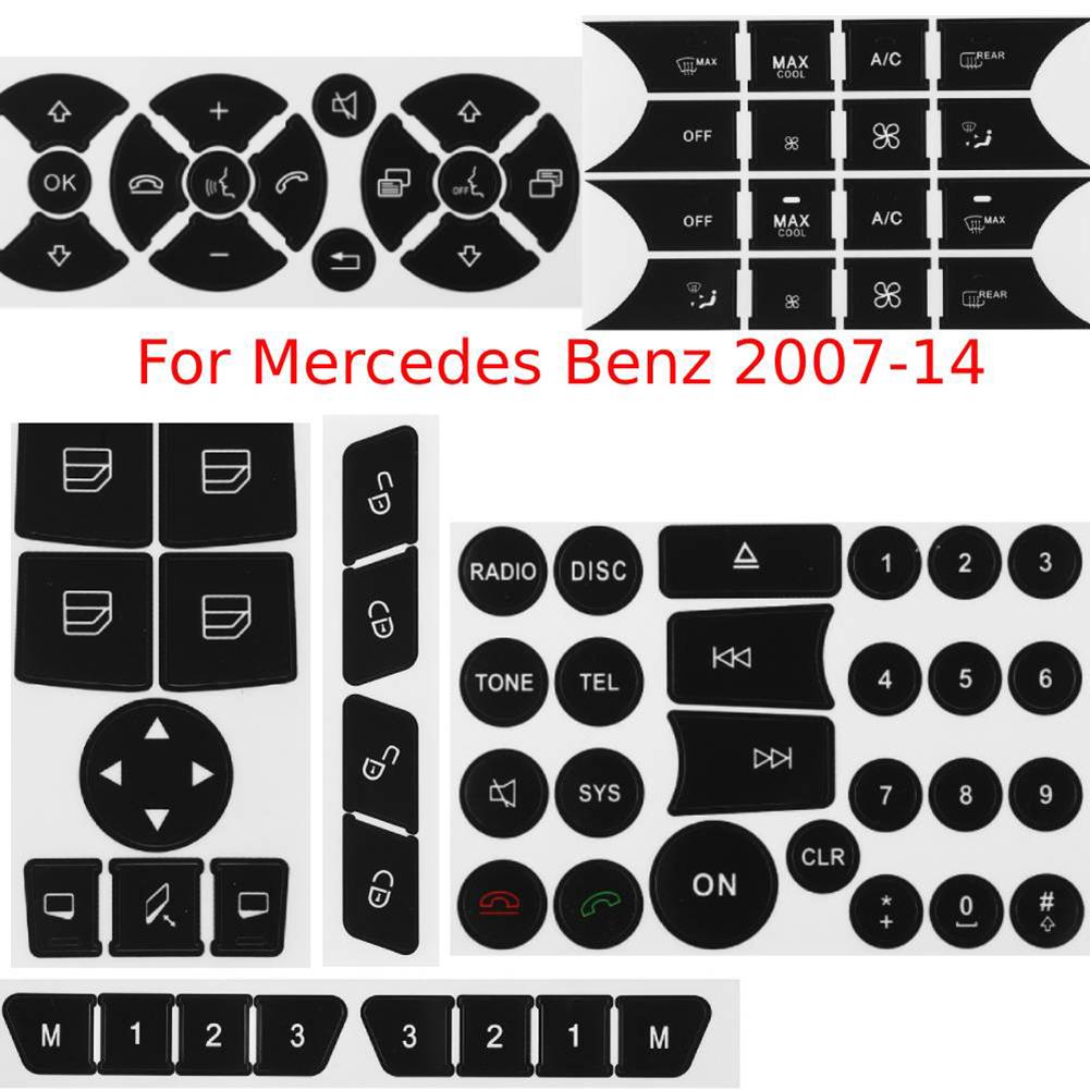 For Mercedes 2007-14 Button Repair Decals Sticker Parts Windo