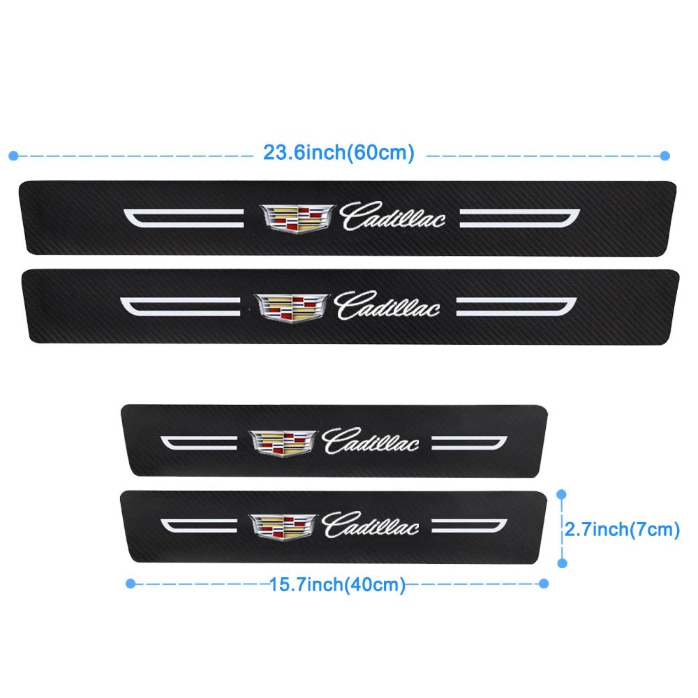 Carbon Fiber Car Door Sill Scratch Protection Sticker Threshold Tape for Cadillac CTS DTS STS XTS ATS BLS SLS Deville CT6 XT5