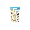 Stickers - Visite au zoo - Dorures - 7,5 x 10 cm