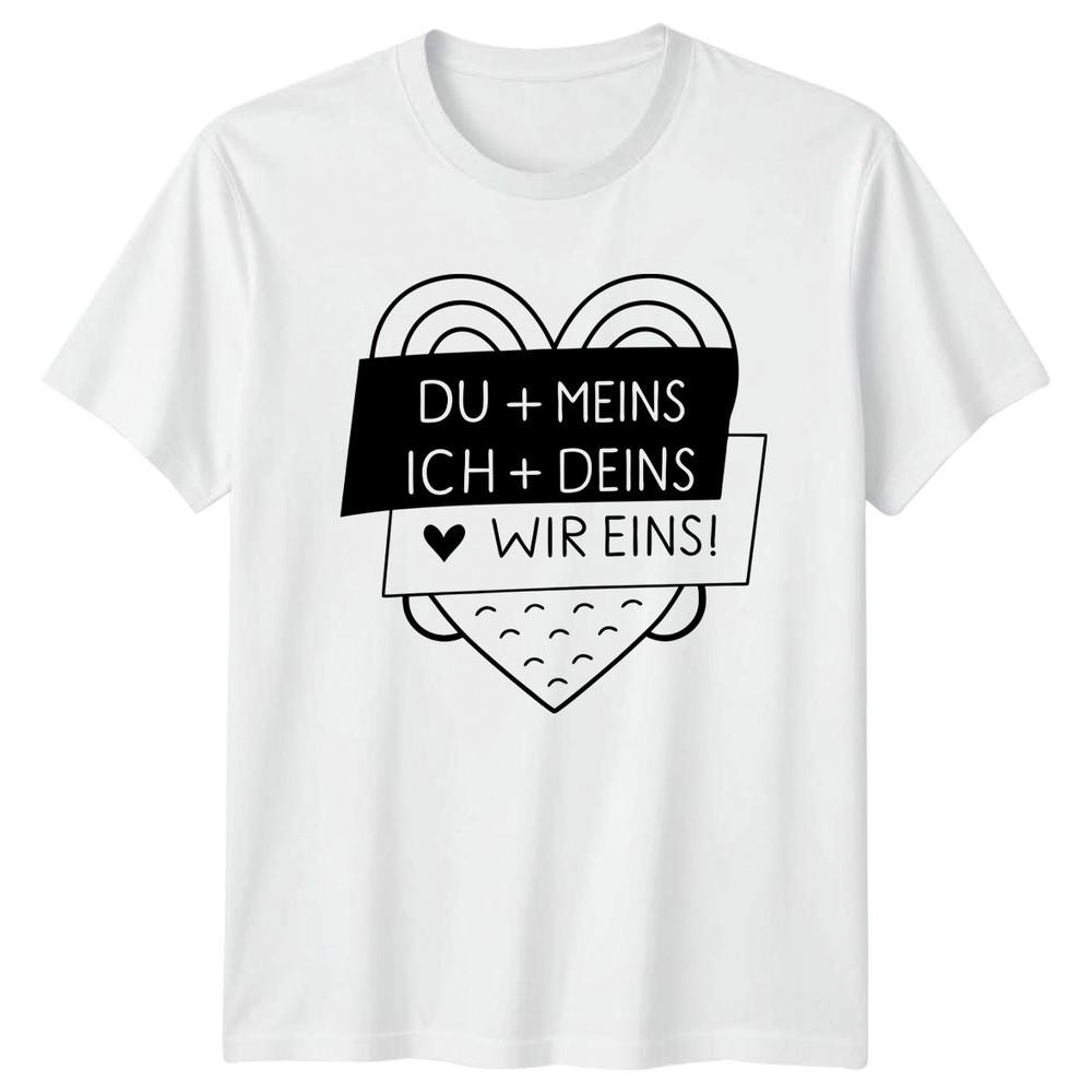 Du Meins Ich Deins TShirt Couple Love Valentines Day Gift For Him And Her