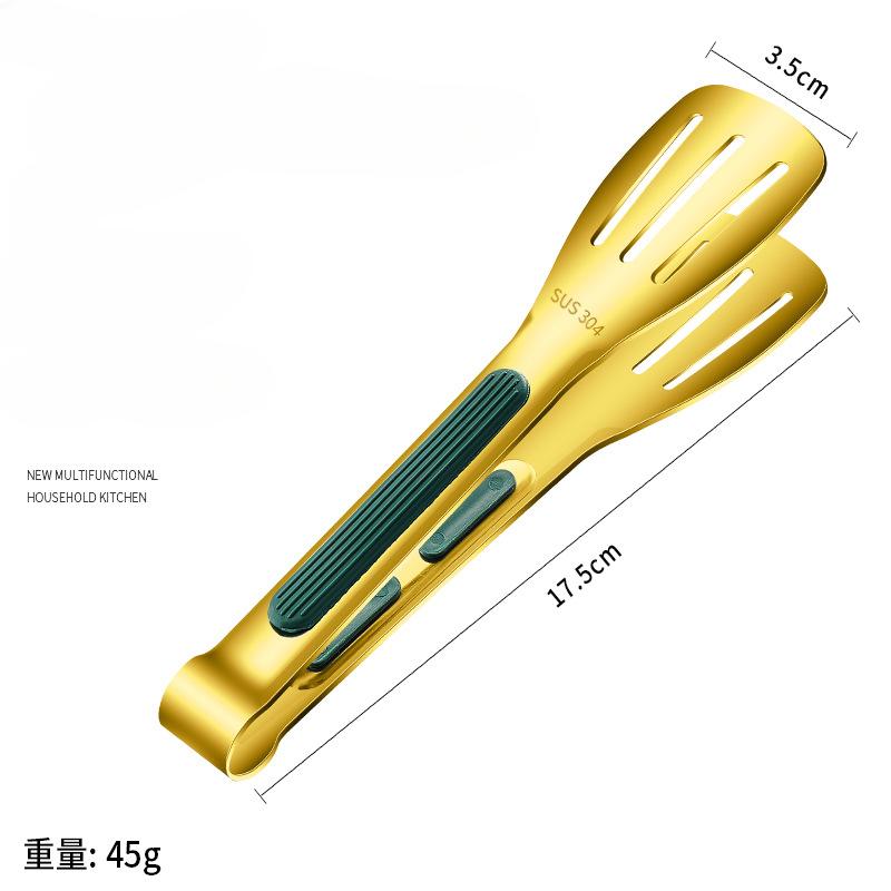 Food Tongs Stainless Steel Kitchen Tongs Meat Salad Steak Food Clip Long Handle Non-slip BBQ Cooking Tongs Kitchen Utensils