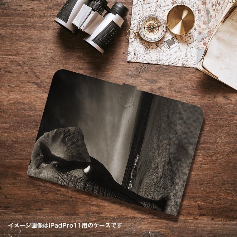 Чехол для iPad Pro 2024 Совместим с iPad Pro Слон 023246 11-дюймовый (М4) (5-е поколение) 11-дюймовый, Трехскладная подставка, Легкий, Популярный, Дизайн,
