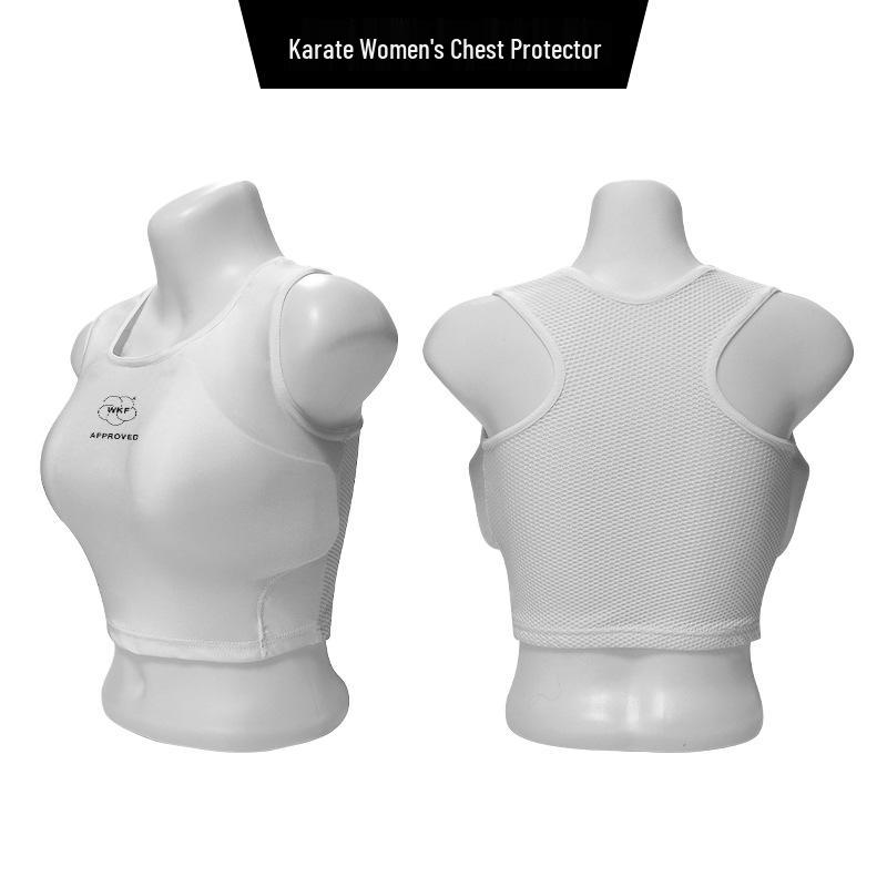 Женский дышащий защита груди для каратэ и боевых искусств - Удобный, впитывающий пот жилет для соревнований, тренировок и самообороны