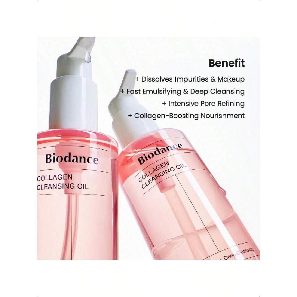 Biodance Коллагеновое очищающее масло 200 мл Мягкое средство для снятия макияжа, не забивающее поры, удаляет черные точки и белые угри для чувствительной кожи, жирной кожи