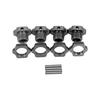 M17 17mm Alyuminiy G'ildirak Heks Gupchaklari Adapter Gayka Pin bilan 1/8 RC Avtomobil Buggy Truggy Monster Yuk Mashinasi HPI uchun