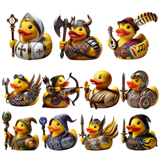 Фигурка утки-волшебника из смолы, ретро-рыцарь, настольное украшение, коллекционная ролевая утка в стиле вестерн-фэнтези для книжного шкафа, прикроватного столика