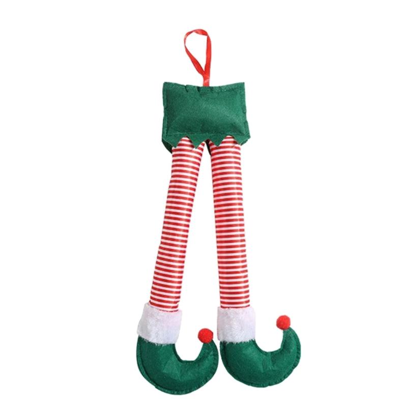 Автомобильный багажник Эльф Санта-Клауса Ноги Украшения Рождественский праздник Автомобильная вечеринка Декор Подарки