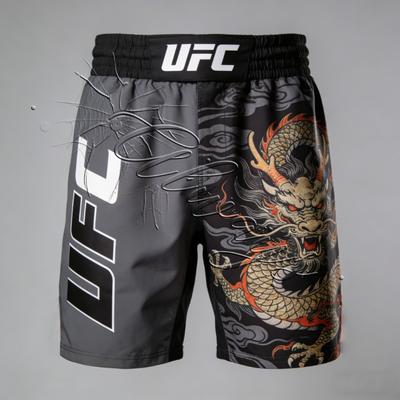 2026 Новые UFC MMA Боевые Шорты для Тренировок Санда Муай Тай Быстросохнущие Ретро Узор с Драконом MMA Фитнес-Шорты