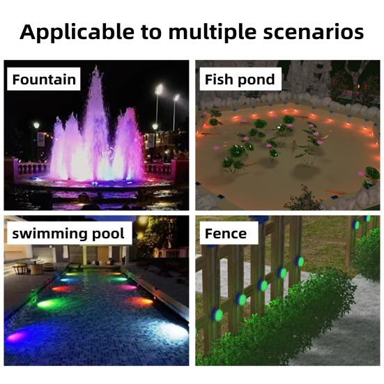 Подводный солнечный светильник для бассейна с дистанционным управлением IP68 водонепроницаемый светильник для бассейна RGB меняющий цвет светильник для надземного бассейна пруд