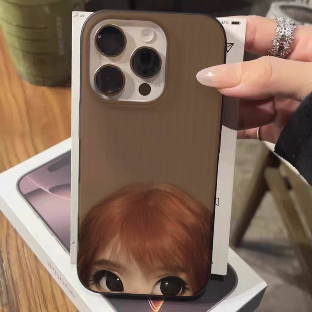 Темная милая кукла Арт для IPhone 16 15 14 13 12 11 17 Pro Max Plus Волна Гофрированный чехол для телефона Защитный от падения