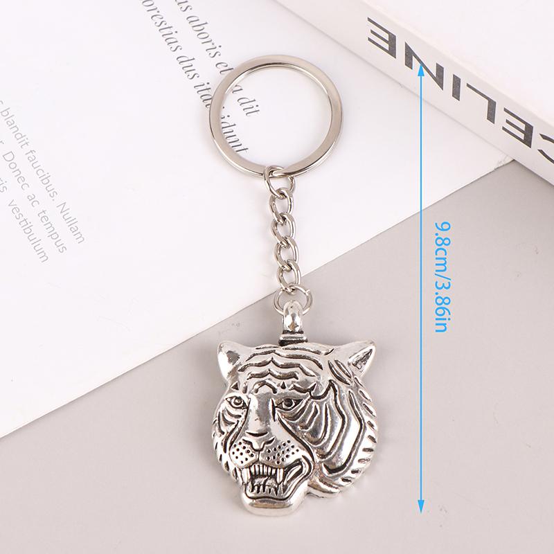 Двусторонний брелок с головой тигра, статуя тигра, кулон, автомобильный брелок для ключей, рюкзак, подвески, сумка, декор, ювелирные аксессуары