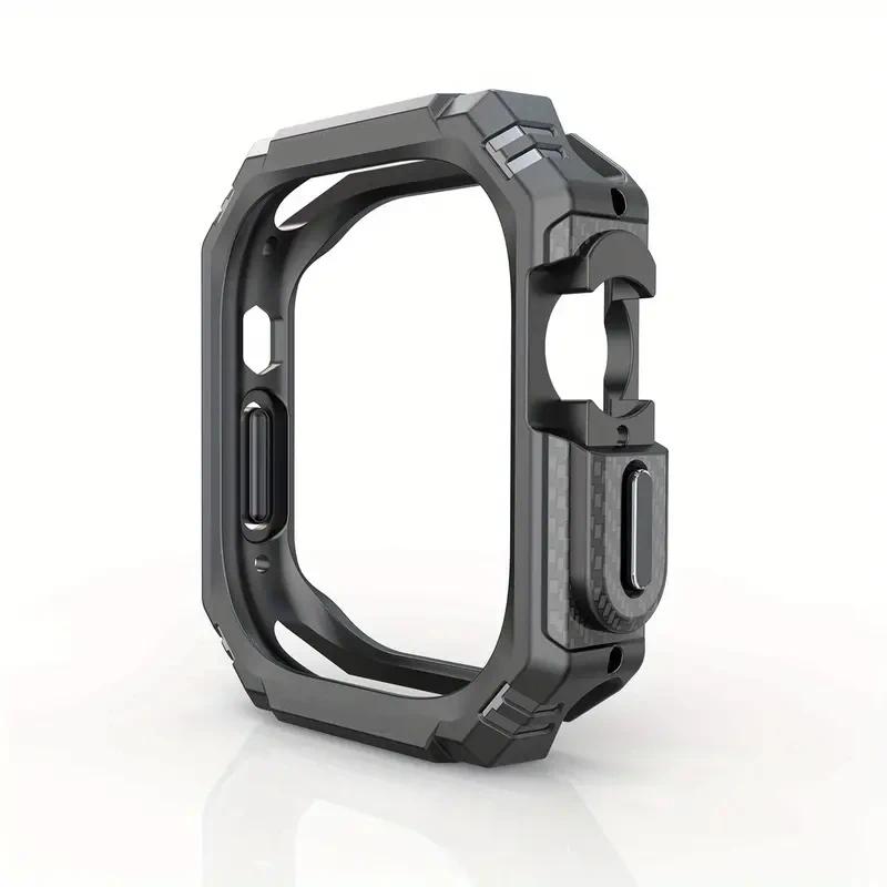 Чехол 2 в 1 из ТПУ для Apple Watch 41 мм 45 мм 40 мм 44 мм 49 мм Полый Ударопрочный Бампер Защитная Крышка для iWatch Ultra 9 8 7 6 5 SE