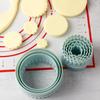 8pcs Plastic Round Cookie Cutters Wavy Pattern Cake Mould Dumpling Skin Cutter  Dough
