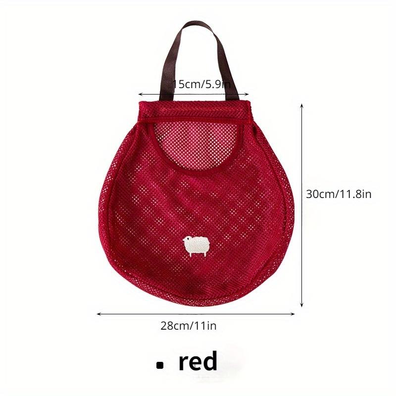 Kitchen Vegetable Storage Mesh Bag Reusable Fruit Grocery Wall Hanging Shopping Shoulder Bag