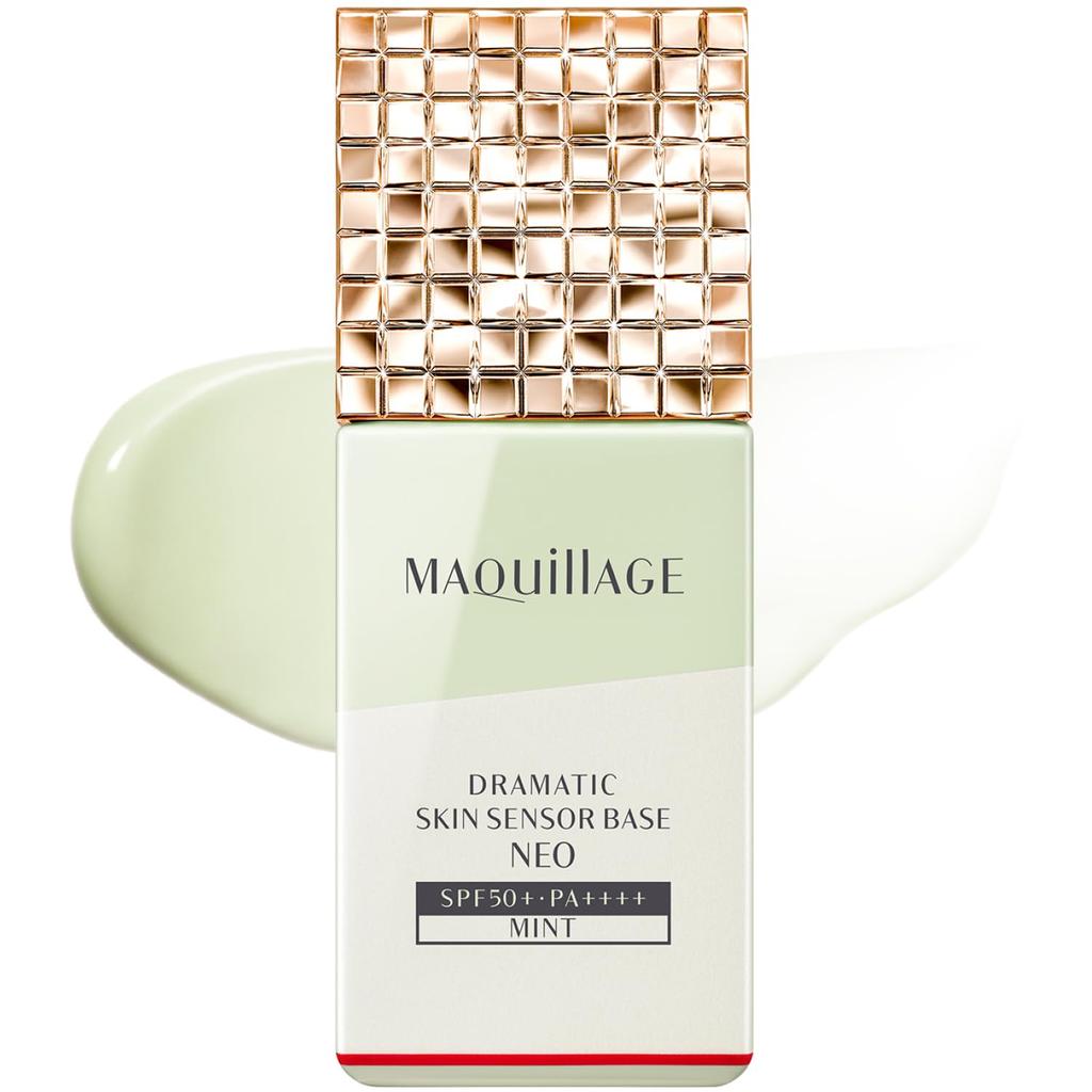 MAQuillAGE Драматичная база под макияж с датчиком кожи NEO Мятная 25 мл Жидкая база под макияж Сияние УФ Защита от пор SPF50+ PA++++ Стойкая, Контроль, Защита, Коррекция,