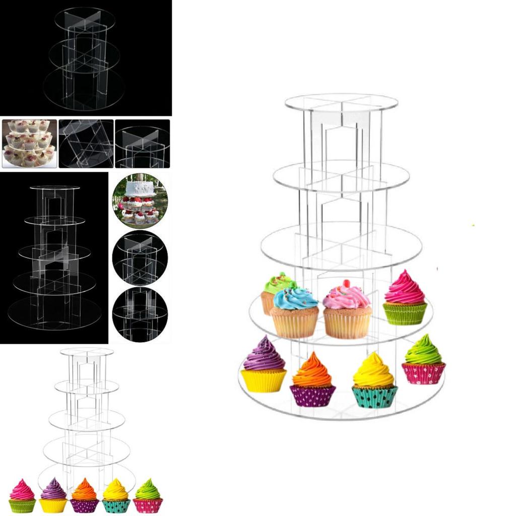 Современная минималистичная акриловая этажерка для десертов и фруктов