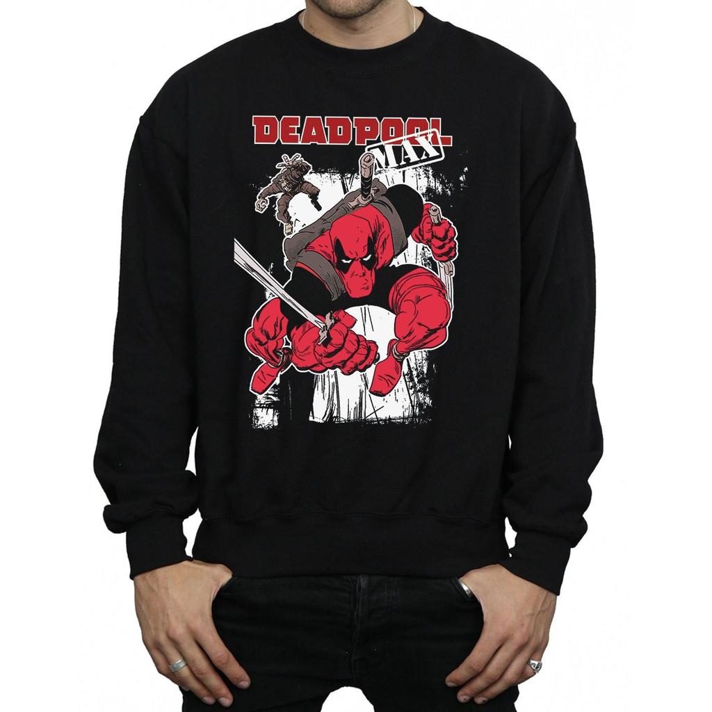 Marvel Mens Deadpool Max Sweatshirt