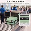 26Inch 65cm 64L Suitcase, ABS Hard Shell Checked Luggage, Green