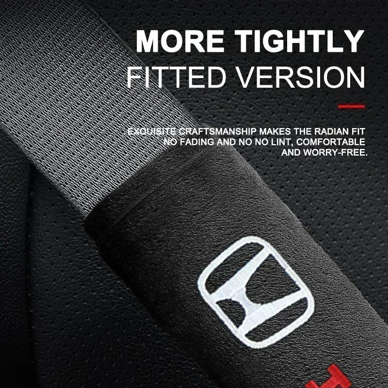 Car Seat Belt Cotton Safety Belt Shoulder Protector Cover For Honda Mugen Power TypeR Jazz City Civic Inspire Accord FIT HRV CRV