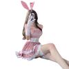 AssassinCat Sexy Pink Bunny Santa Christmas Halloween Costume Stage Performance Cute Velvet Game Adult Photo Luxury Set Costume, Costume, Set,