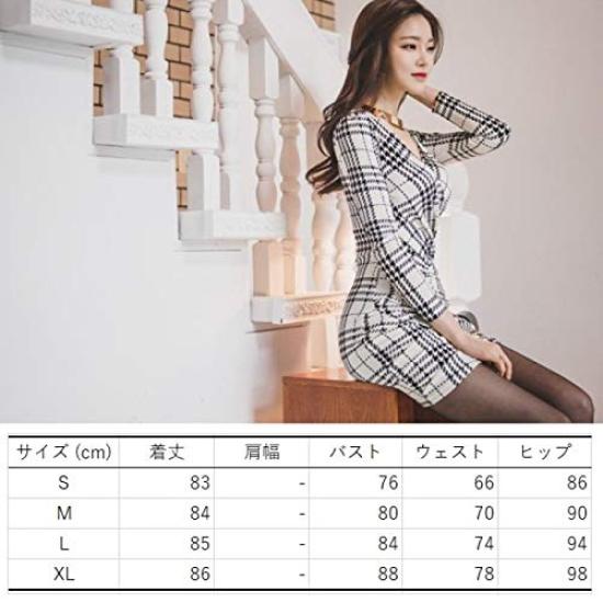 ISLAYCAOLILA Elena Cabaret Mini Club Party Tight Mini Check Long High Gathered Dress Size Women's Dress, Dress, Dress, Dress, Dress, Dress,