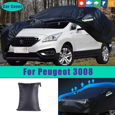 Для Peugeot 3008 Автомобильные Полные Внешние Чехлы Уличные Водонепроницаемые Пылезащитные Защита от Солнца, Дождя, Снега Внешние Автоаксессуары