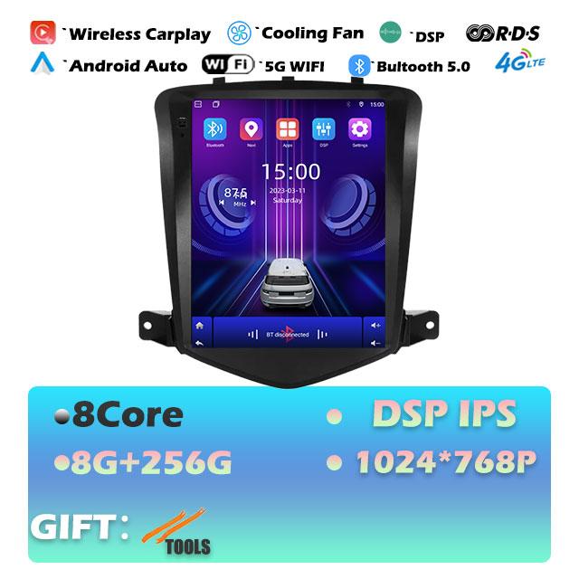 For Chevrolet Cruze 2008-2019 Carplay Android 14 Head Unit Car Radio Multimedia Video Player GPS Navigaion Stereo Audio