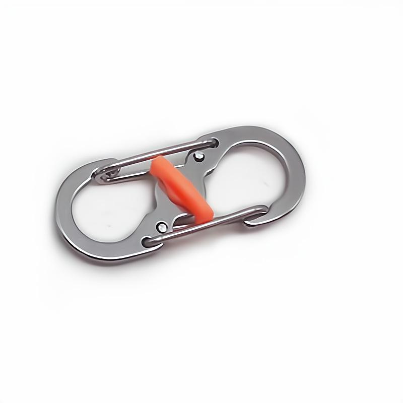 Креативный металлический брелок с защитой от кражи, замком, пряжкой в форме восьмерки и S-образным крючком