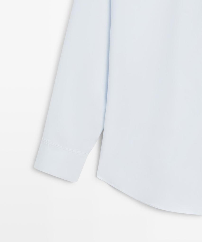 Хлопковая рубашка poplin от Masimodutti