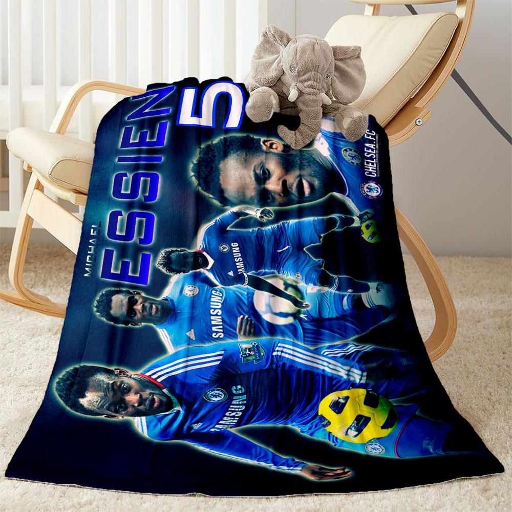 Player Celebrates Goal Stadium. Blanket Comfortable Suitable for Bed Office Chair Seaside Four Seasons Universal Warmthful Decor