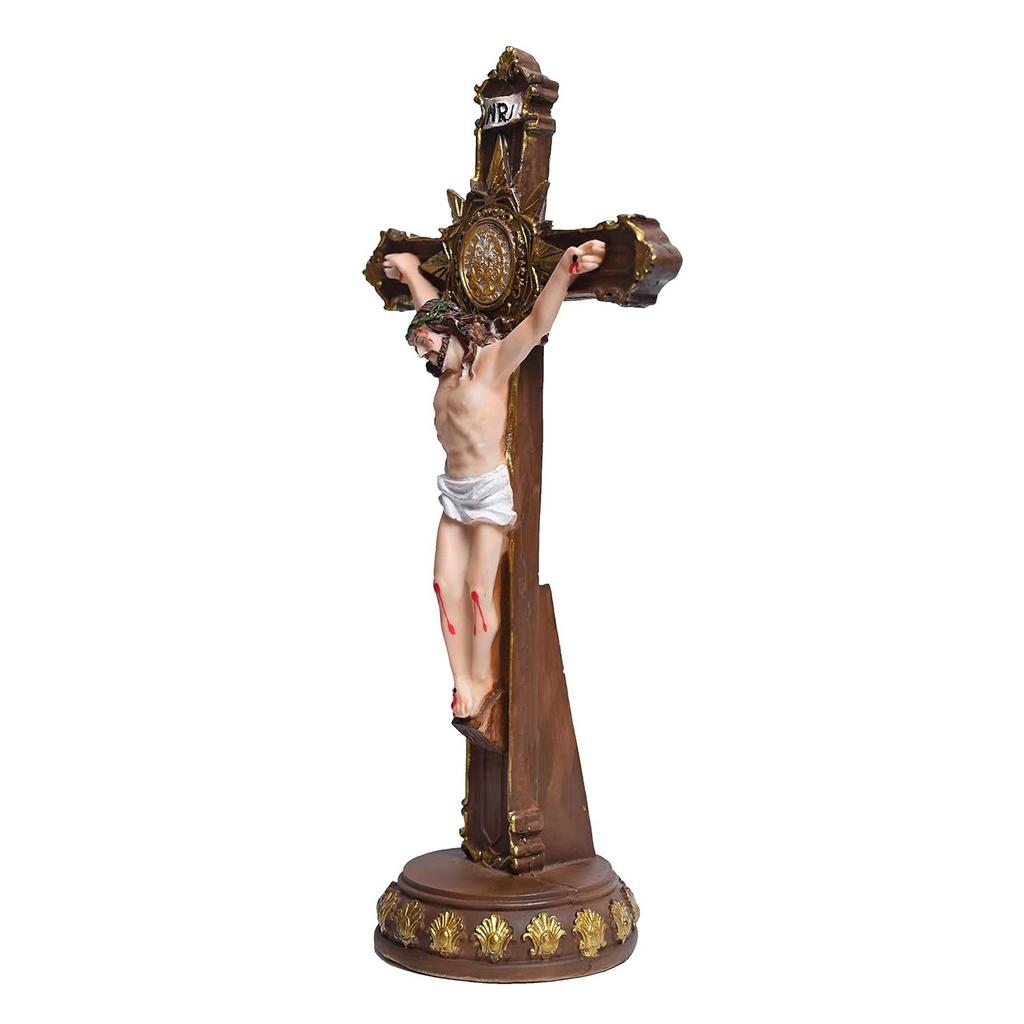 Table Crucifix with Lord Jesus Christ In 12 Inch for Prayer Room Gifting and Decoration