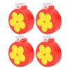4sets ABS Hummingbird Clip Feeder With Brushes Flower Hummingbird Feeder  Outdoor Use