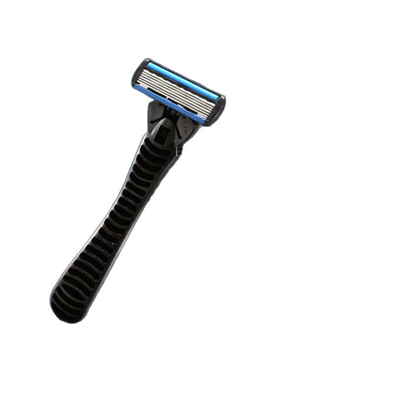 Men's Manual Razor with Six-Layer Blade - High-End Shaver and Beard Razor with Holder