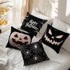 Home Decor Halloween-themed Pumpkin & Spider Web Pillows Pattern Cushion Cover Suitable for Sofa Bedroom Car Pillow Cover