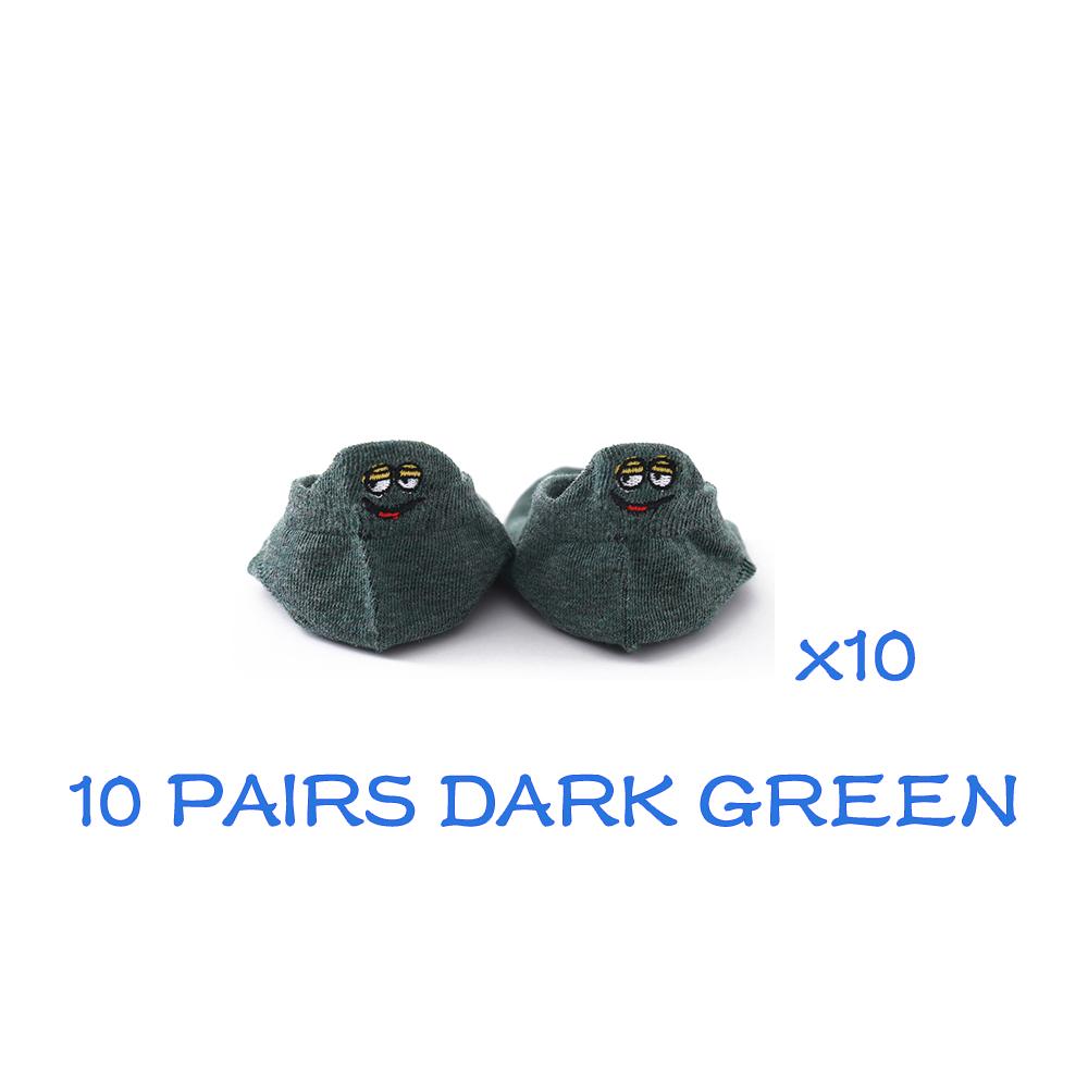 10 пар в упаковке, мужские короткие носки до щиколотки из хлопка с вышитым рисунком, забавные счастливые кавайные носки для пар Calcetines