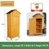 Outdoor Anti-Corrosion Solid Wood Garden Storage Cabinet with Sun Protection