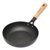 GRIDDLEX 24cm Iron Frying Pan, Nitrided Iron, Compatible with Induction Cooktops, Gas Cooktops, and Direct Flame, PFOA-Free, Wooden Handle