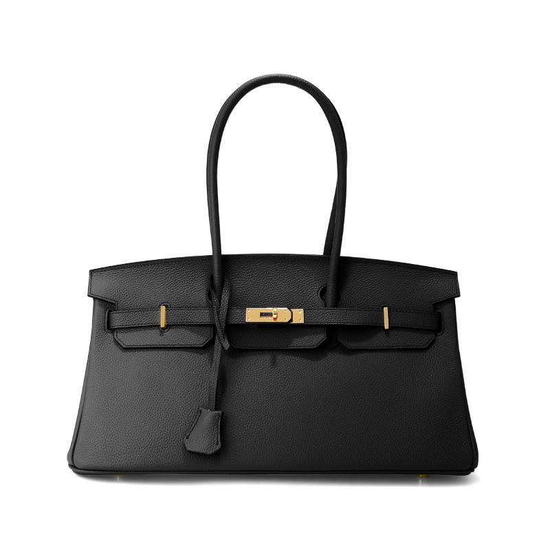 Horizontal 40cm Top Layer Cowhide Leather Women's Bag Large Capacity Handbag High-end Commuting Versatile Crossbody