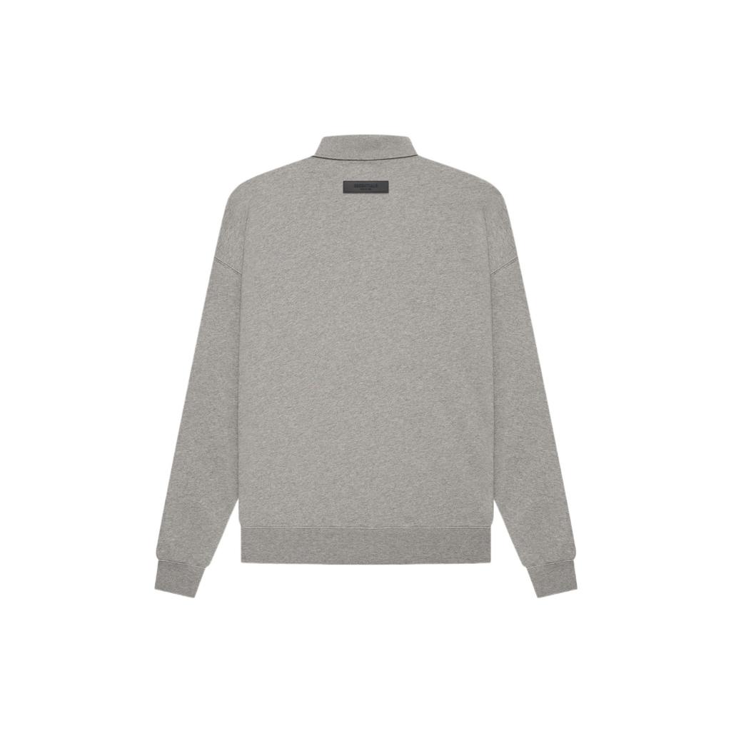 Fear of God Essentials SS22 Лонгслив Поло Мужские Топы Темно-Овсяный FOG-SS22-522