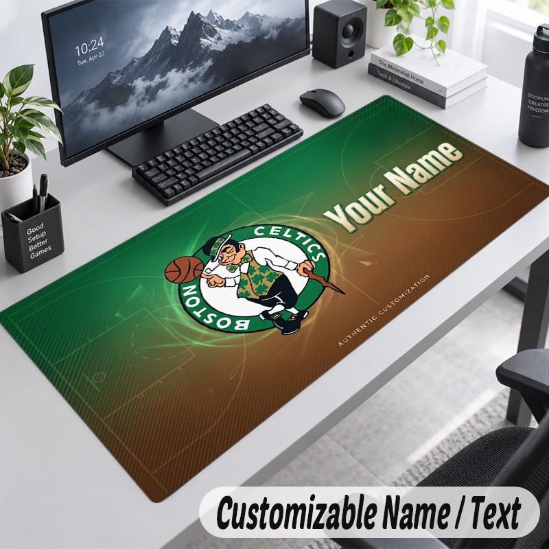 Custom Name Text Mouse Pad Celtic FC Personalized Desk Pad For Work And Gaming