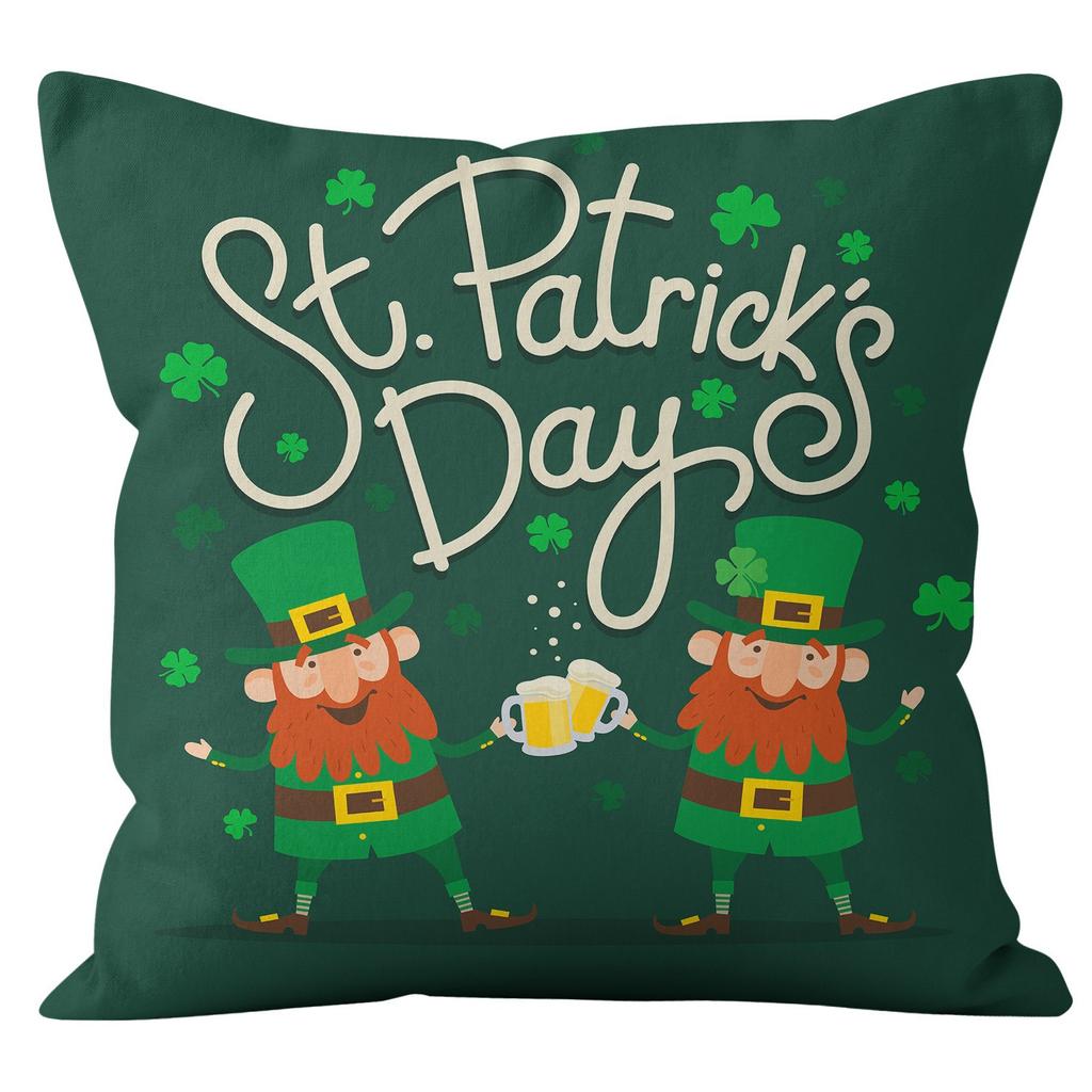 Наволочка для дома Ст. Наволочка на День святого Патрика Четырехлистный клевер Клетчатая Наволочка на диванную подушку