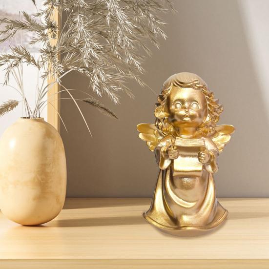 Little Angel Statue Resin Cherub Figurine Praying Angel Sculpture for Home Office Shelf Desktop Cabinet Decoration