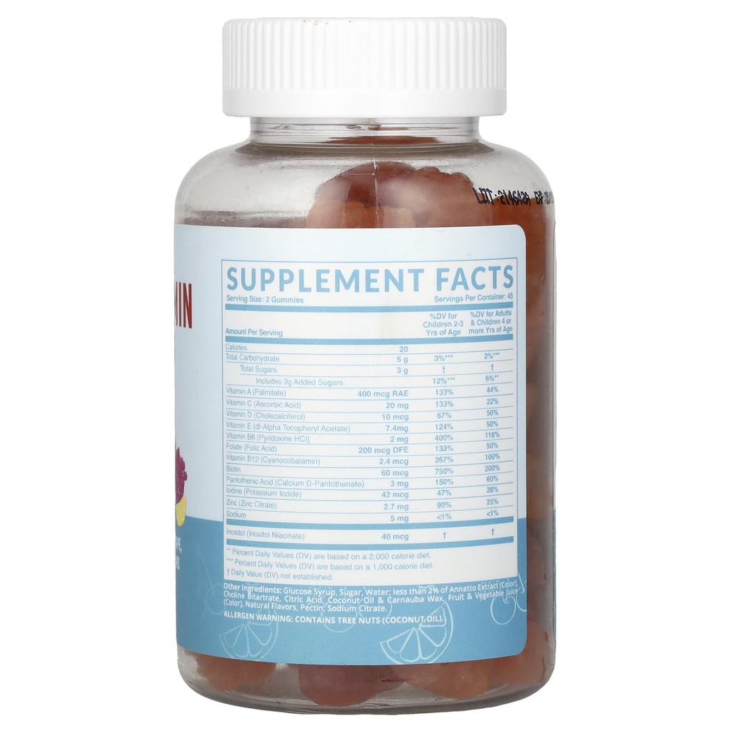 MAV Nutrition, мультивитаминные жевательные конфеты, детские, со вкусом вишни, клубники, винограда, апельсина и лимона, 90 жевательных конфет