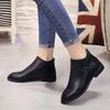 Botas Mujer Autumn Shoes for Women British Style Leather Boots Pointed Zipper Flat Shoes Soft Sole Women Shoes