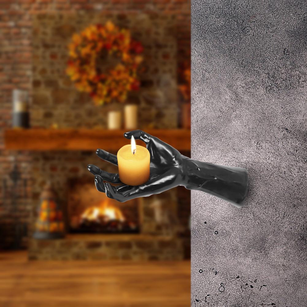 Подсвечник в виде руки привидения, страшный подсвечник, декоративный подсвечник для чайной свечи, жуткий ретро-подсвечник для домашнего декора